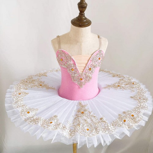 Girls pink white blue tutu skirt Little Swan lake professional ballet dance dress Puffy Skirt classical ballerina Performance Costume girls xmas birthday gift dresses